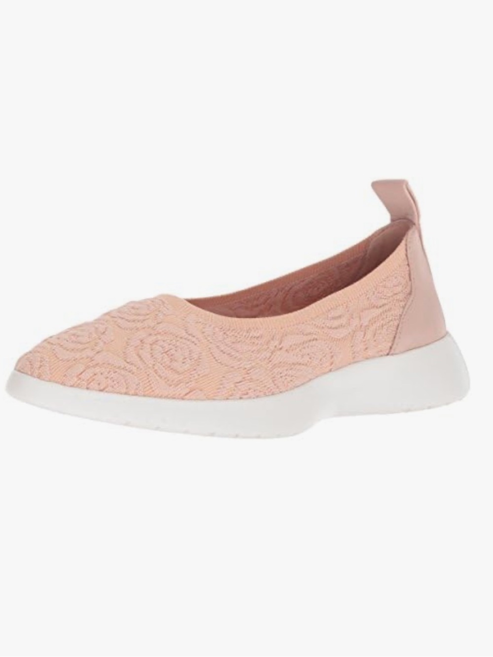 Taryn Rose Daisy Knit Slip-On Flats — Blush Pink